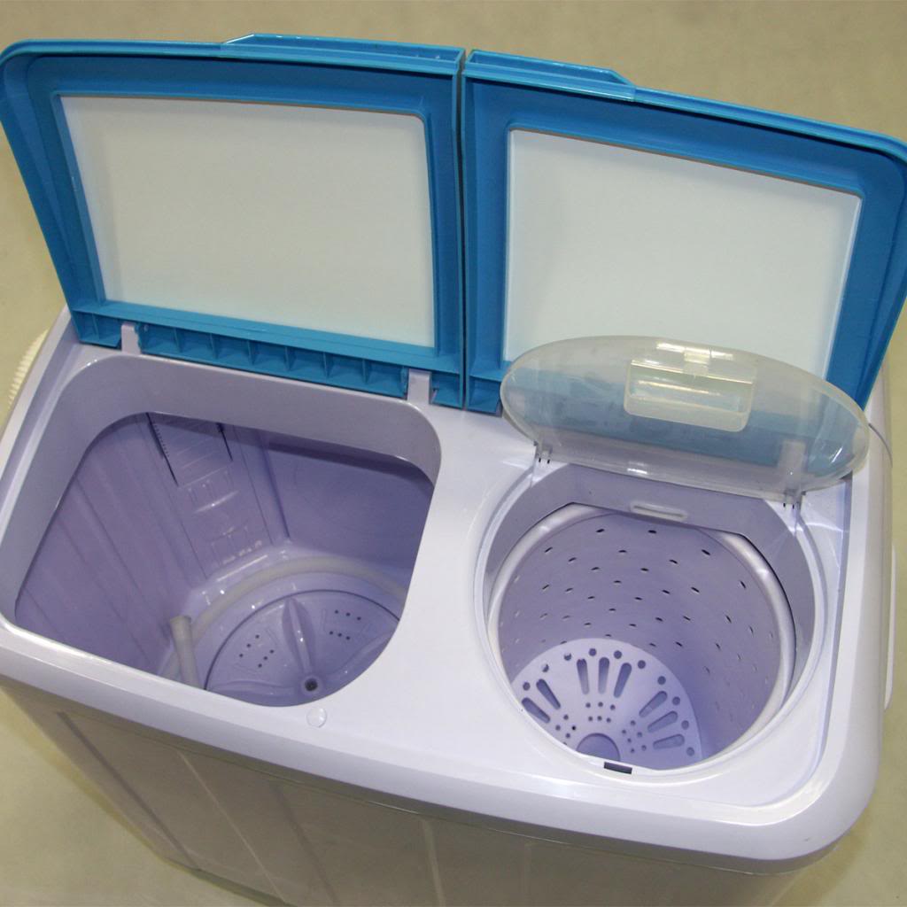 Washing Machine Twin Tub Compact 4.8kg Portable Washer Spin Dryer