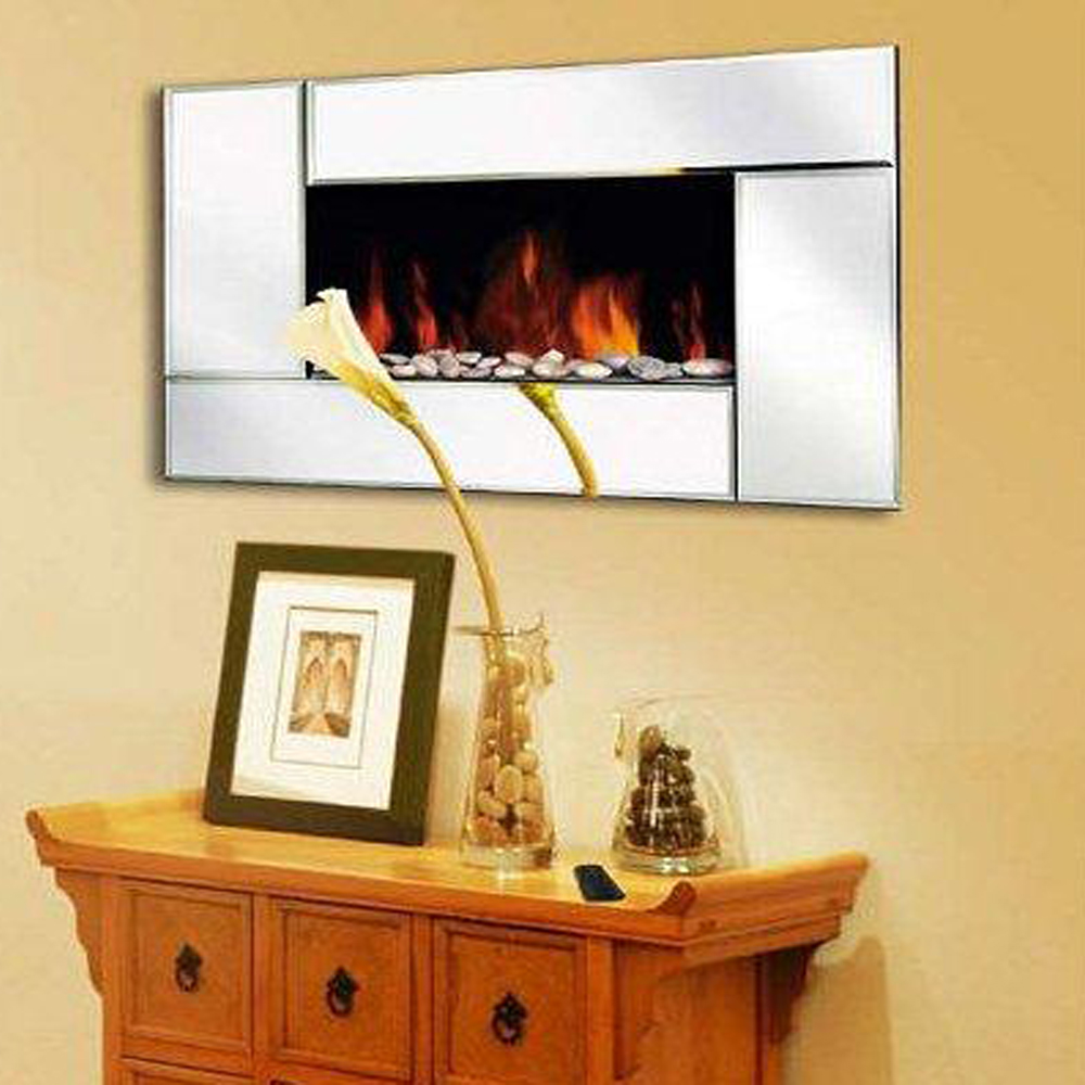 Wall Mounted Glass Fireplace Electric Fire Widescreen Home Living Details About Wall Mounted Glass Fireplace Electric Fire Widescreen Home Living Flame Mirror