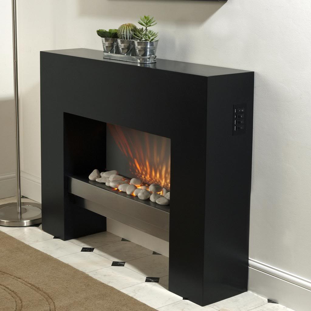 Free Standing Fire Surround White Electric MDF Fireplace Flicker Flame Suite eBay