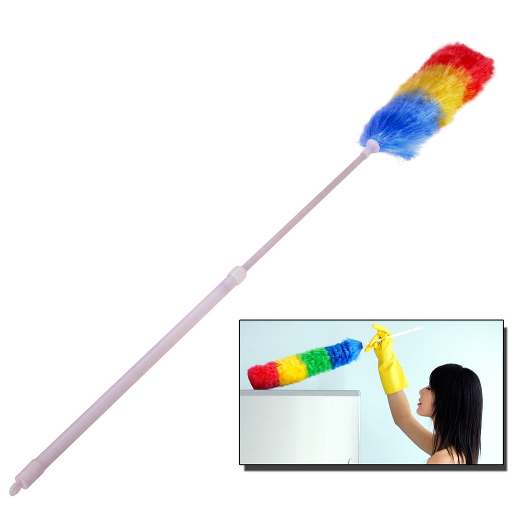 Feather Cleaning Duster Long Telescopic Static Bendable Tool Extendable