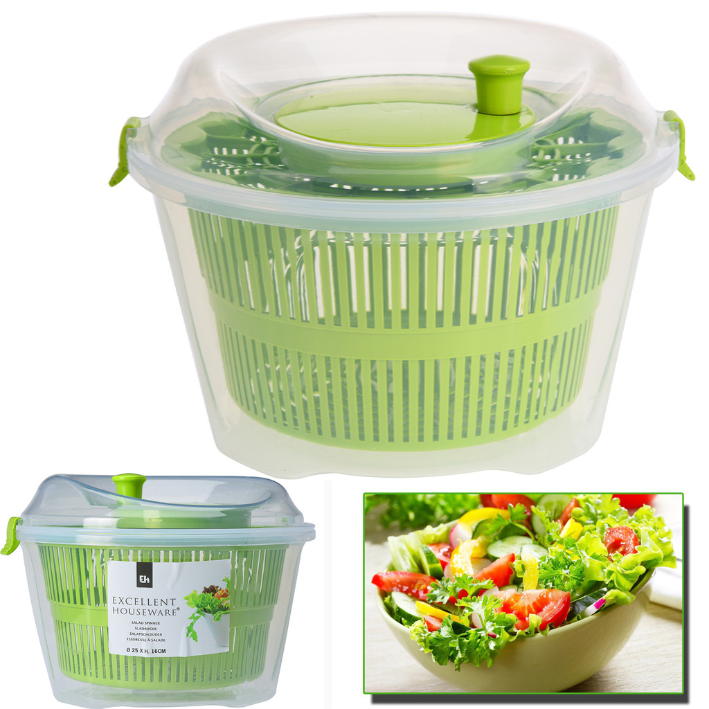 Salad Washer Cleaner Dressing Drainer Spinner Large Dryer Drying