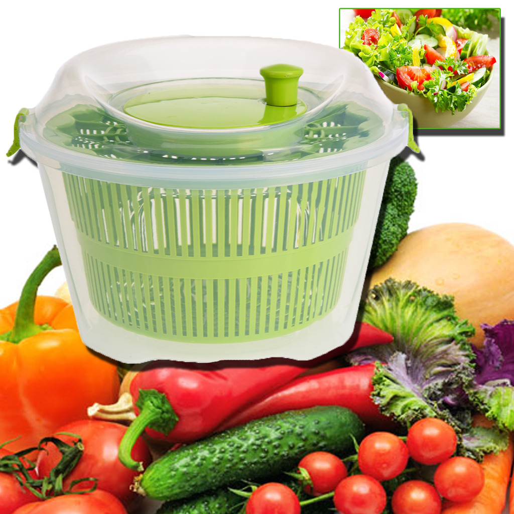 Salad Washer Cleaner Dressing Drainer Spinner Large Dryer Drying