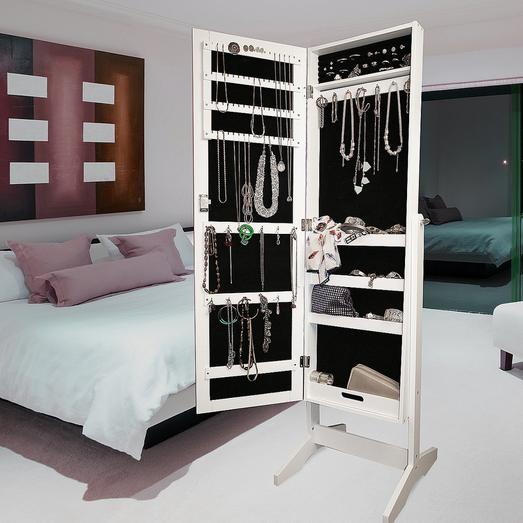 Jewellery Stand Armoire Bedroom Mirror Dressing Table Counter