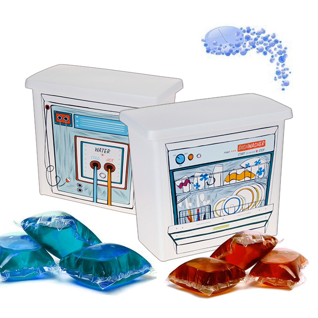 Plastic Storage Containers Soap Washing Up Powder Laundry Detergent