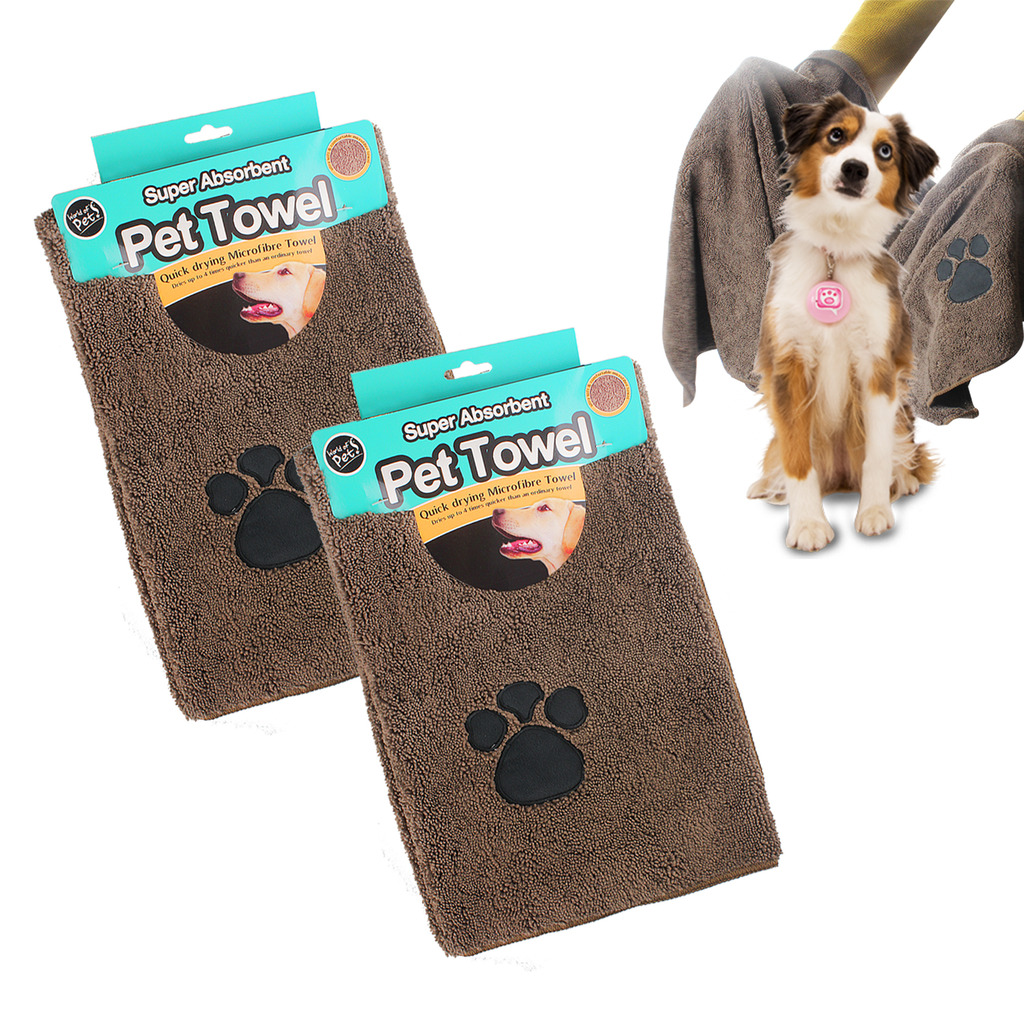 Pet Wash Towel Dog Microfibre Quick Dry Puppy Drying Mitt Absorbent Cat