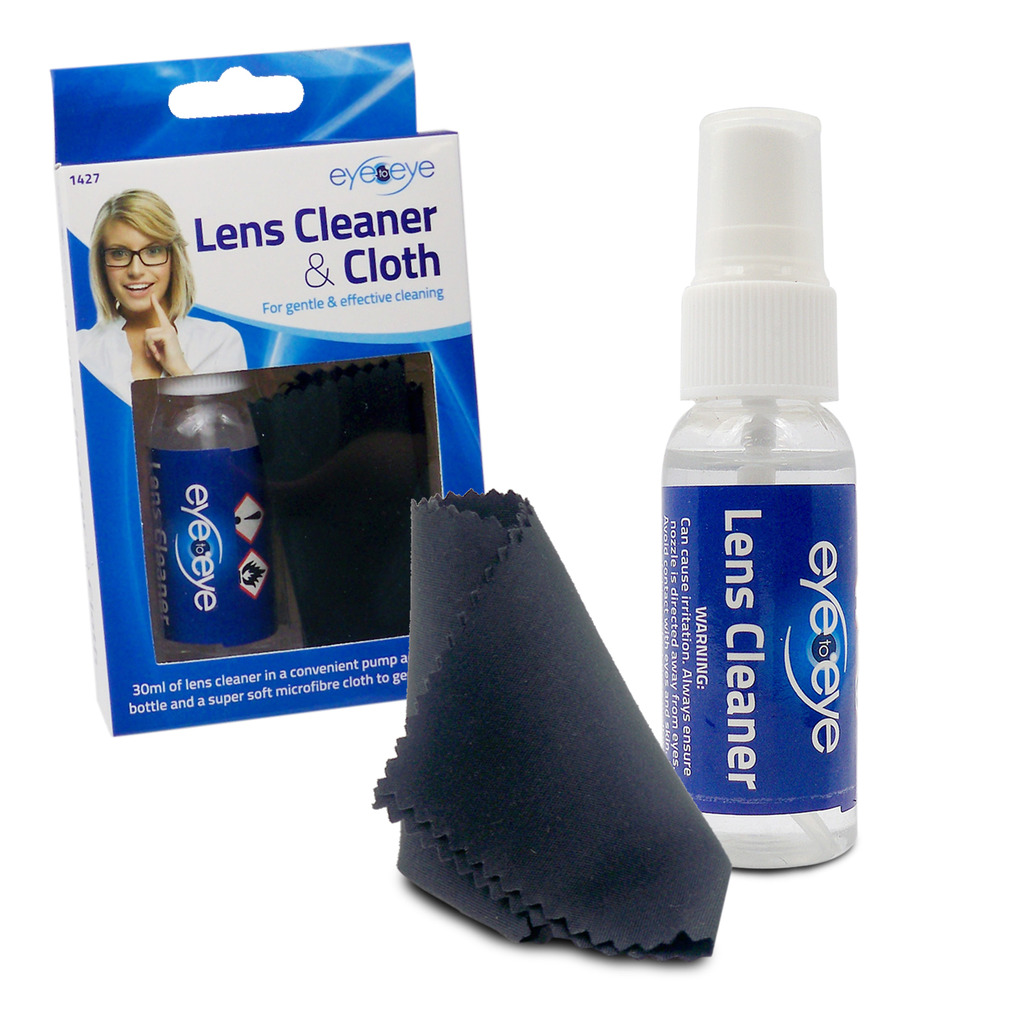 Optical Eye Glasses Spray Lens Cleaner Microfibre Cloth Wipes Camera